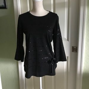 NWOT  LOGO Black Sequins Top